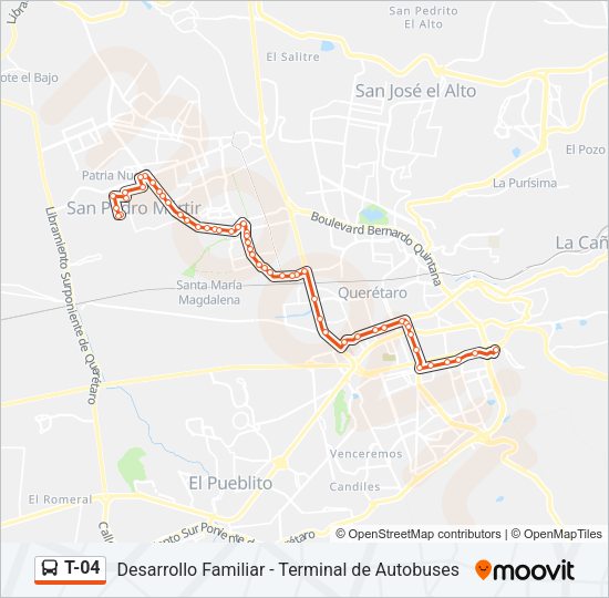 T-04 Bus Line Map