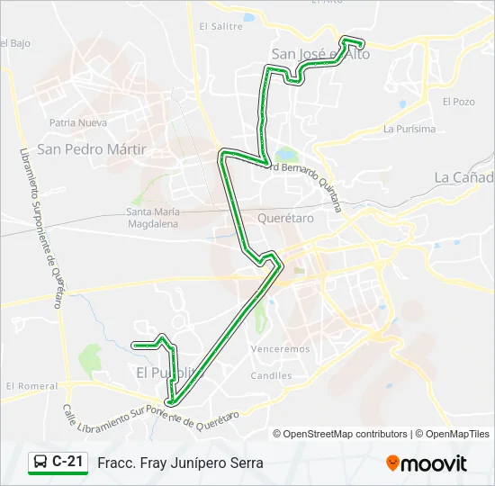 C-21 Bus Line Map
