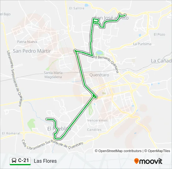 C-21 Bus Line Map