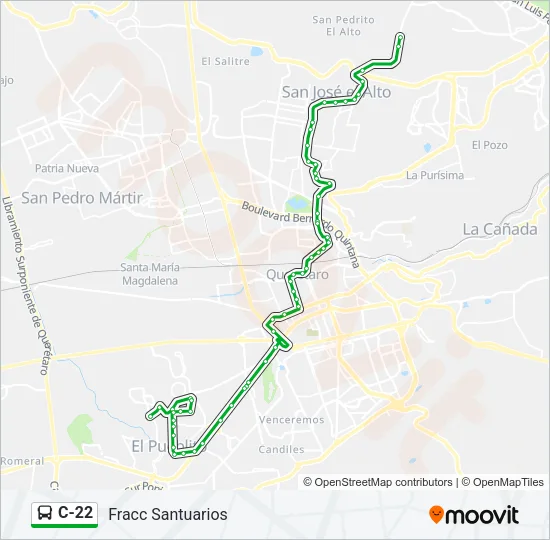 C-22 Bus Line Map