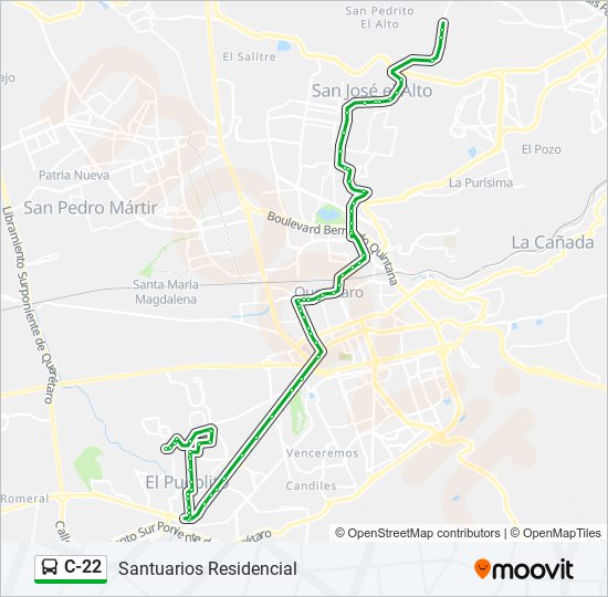 C-22 bus Line Map