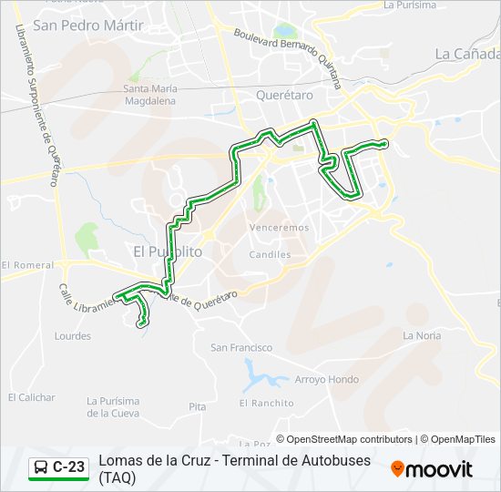 C-23 Bus Line Map
