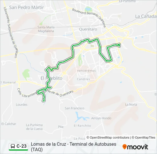 C-23 Bus Line Map
