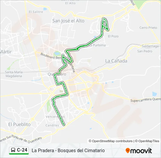 C-24 Bus Line Map