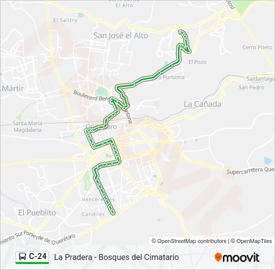 C-24 Bus Line Map