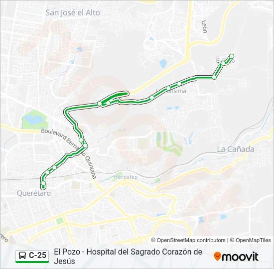 C-25 Bus Line Map