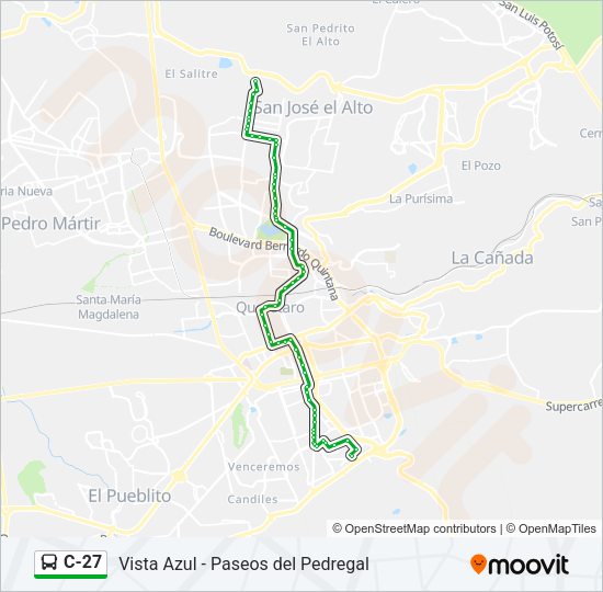 Mapa de C-27 de autobús