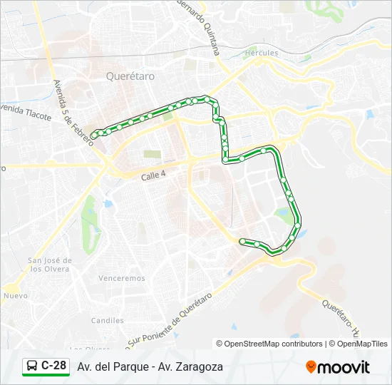 C-28 Bus Line Map
