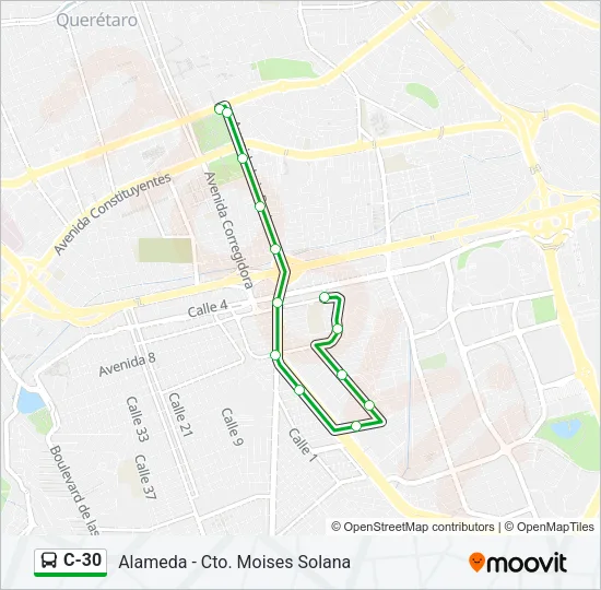 C-30 Bus Line Map