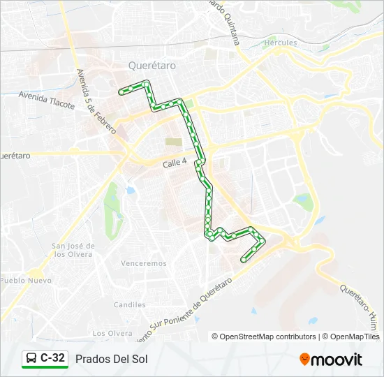 C-32 Bus Line Map