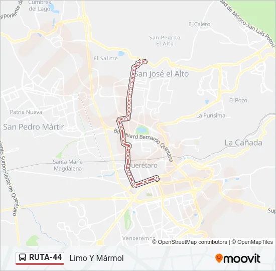 RUTA-44 Bus Line Map