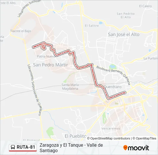 RUTA-81 Bus Line Map