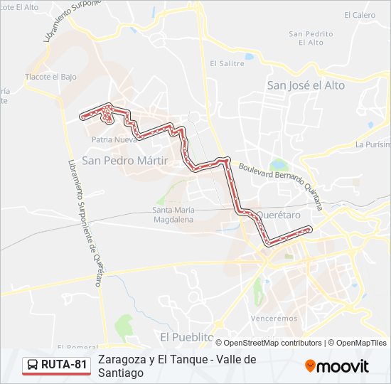 Mapa de RUTA-81 de autobús