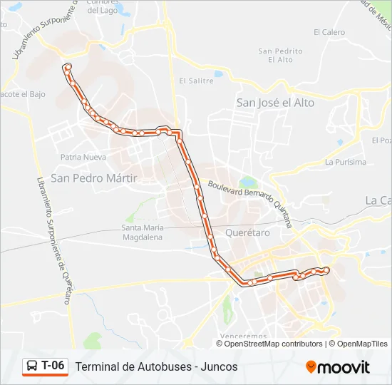 T-06 Bus Line Map