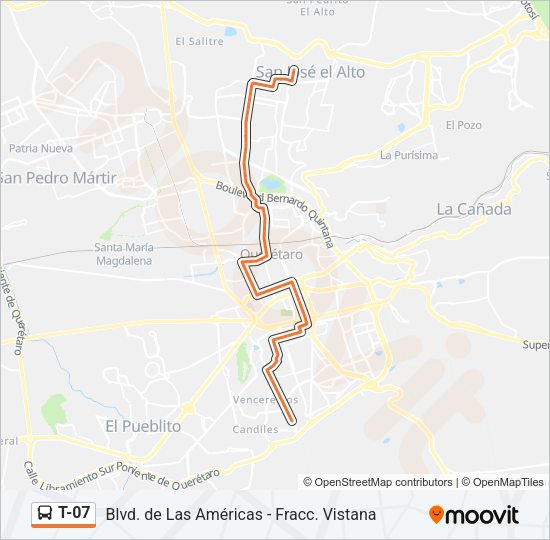 T-07 Bus Line Map