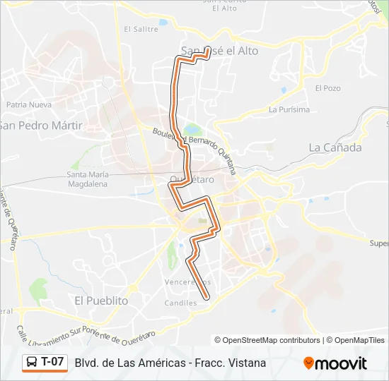 T-07 Bus Line Map