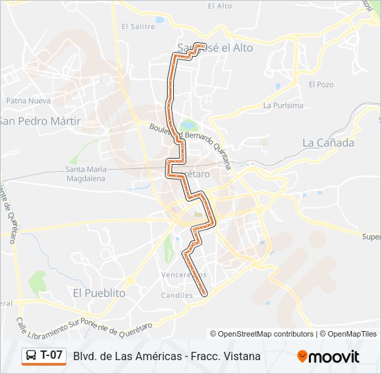 T-07 Bus Line Map