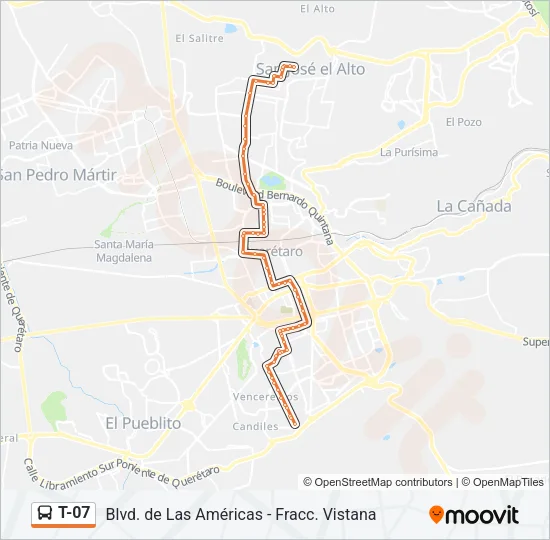 T-07 Bus Line Map