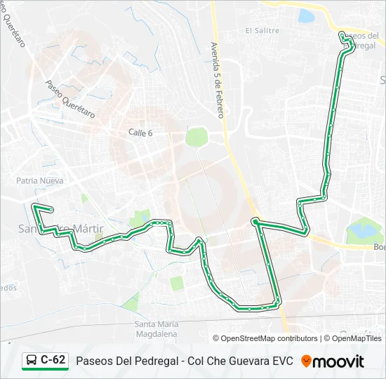 C-62 Bus Line Map
