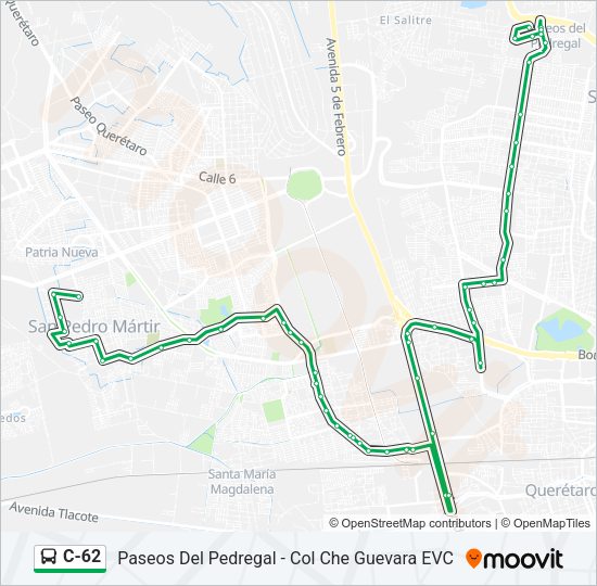 C-62 Bus Line Map