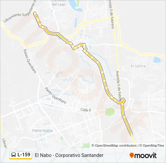 L-159 Bus Line Map