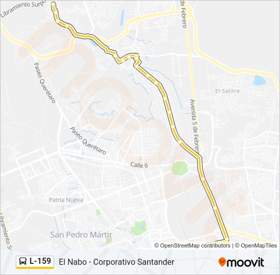 L-159 Bus Line Map