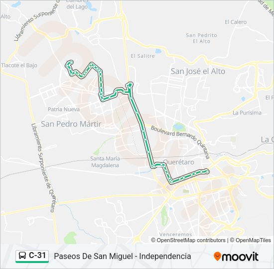 C-31 Bus Line Map