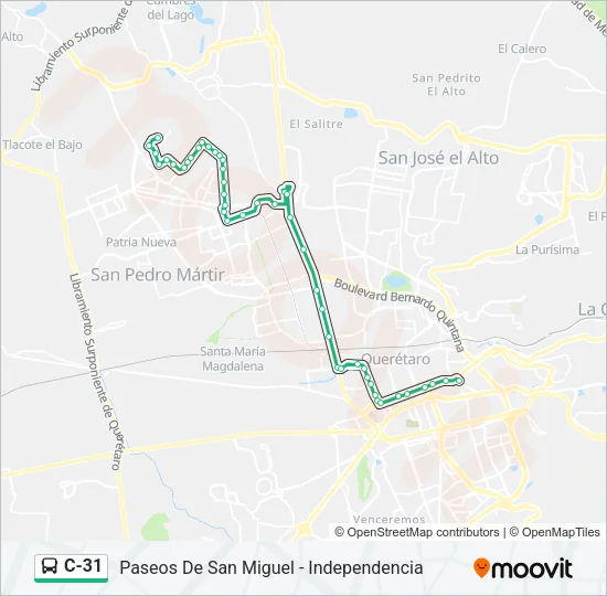 C-31 Bus Line Map