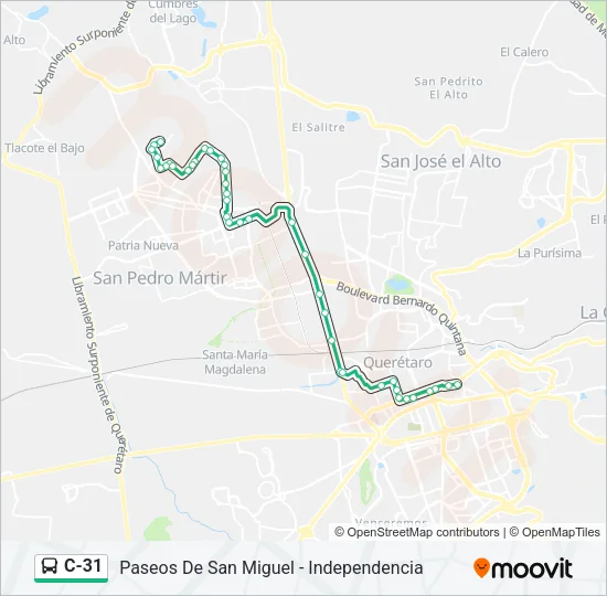 C-31 Bus Line Map