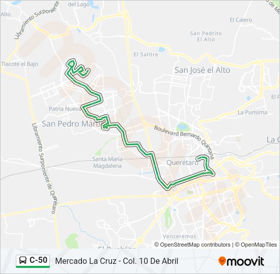 C-50 Bus Line Map
