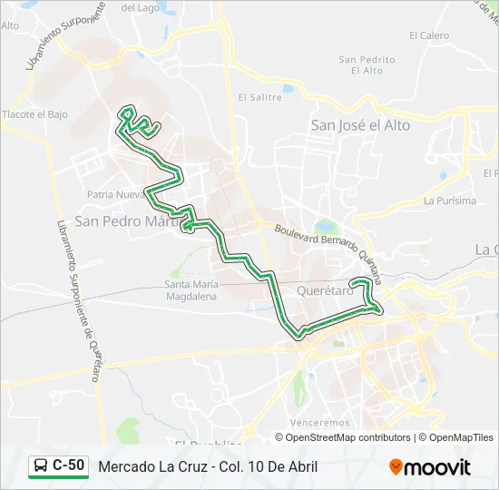 C-50 Bus Line Map