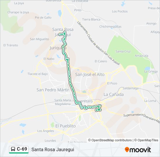 C-69 Bus Line Map