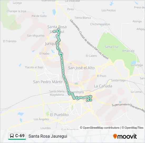 C-69 Bus Line Map