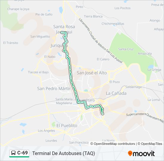 C-69 Bus Line Map