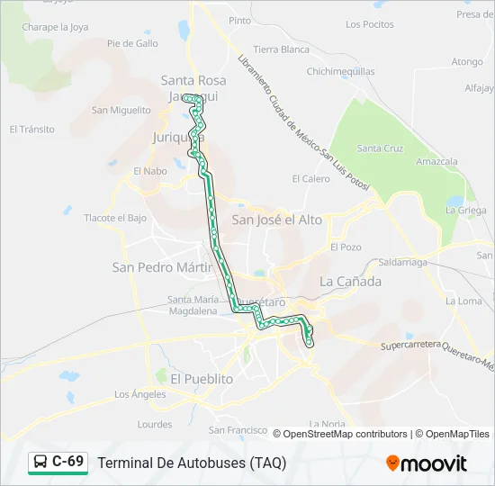 C-69 Bus Line Map