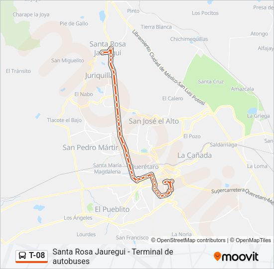 T-08 Bus Line Map