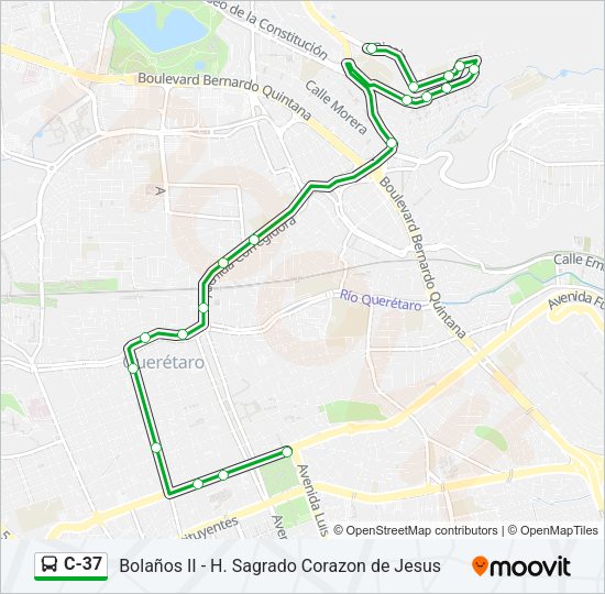C-37 Bus Line Map
