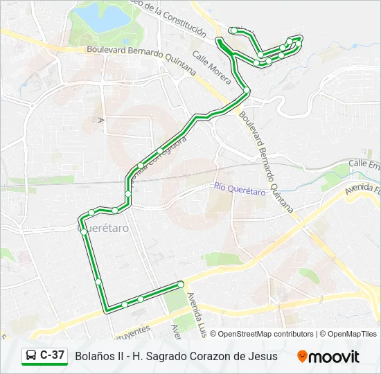 C-37 Bus Line Map