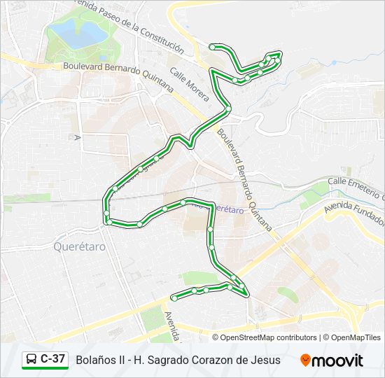 C-37 Bus Line Map