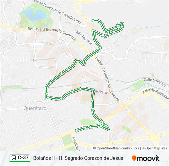 C-37 Bus Line Map