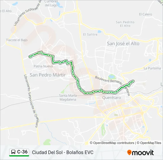 C-36 Bus Line Map