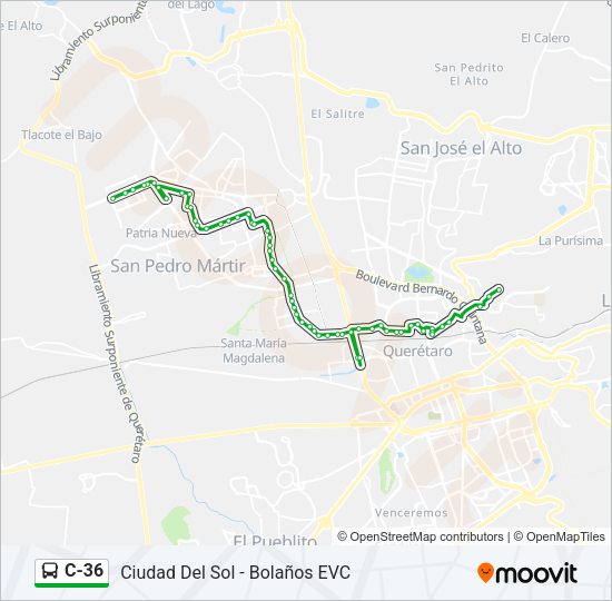 C-36 Bus Line Map