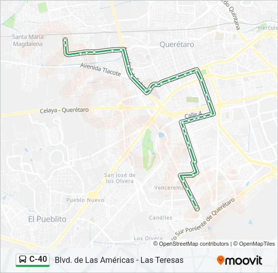 C-40 Bus Line Map