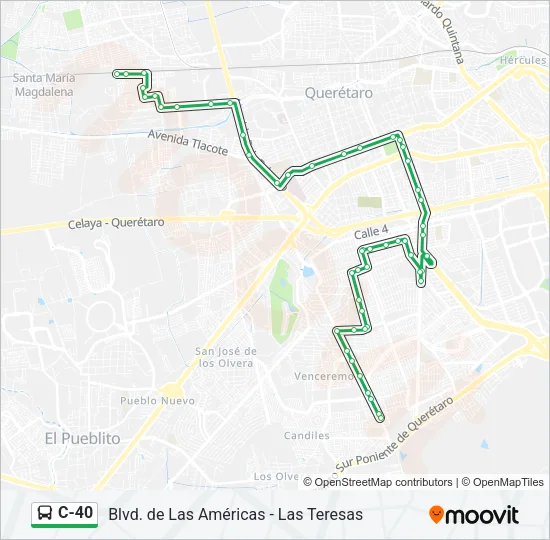 C-40 Bus Line Map