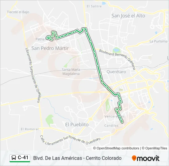 C-41 Bus Line Map