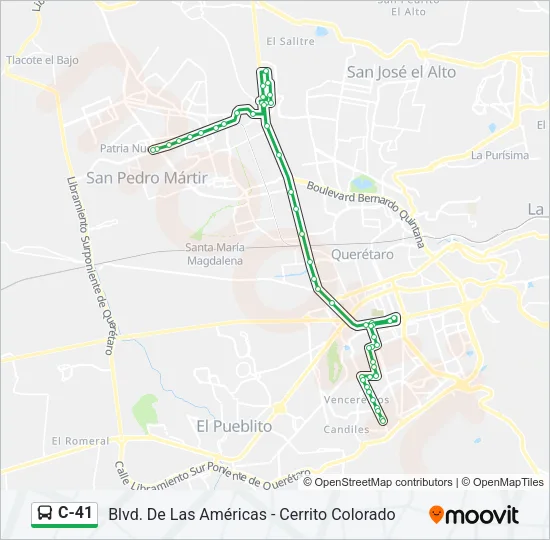 C-41 Bus Line Map