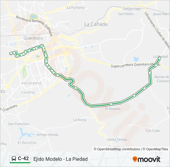 C-42 Bus Line Map