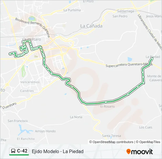 C-42 Bus Line Map