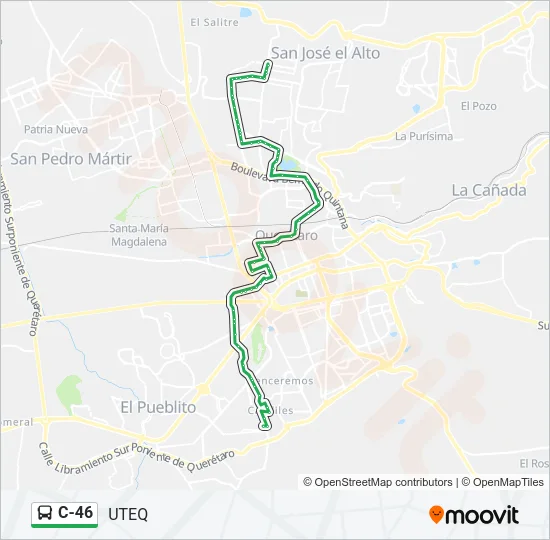 C-46 Bus Line Map