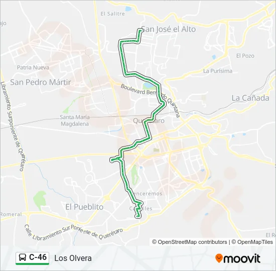 C-46 Bus Line Map
